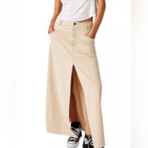 Free People Midi Velvet Skirt